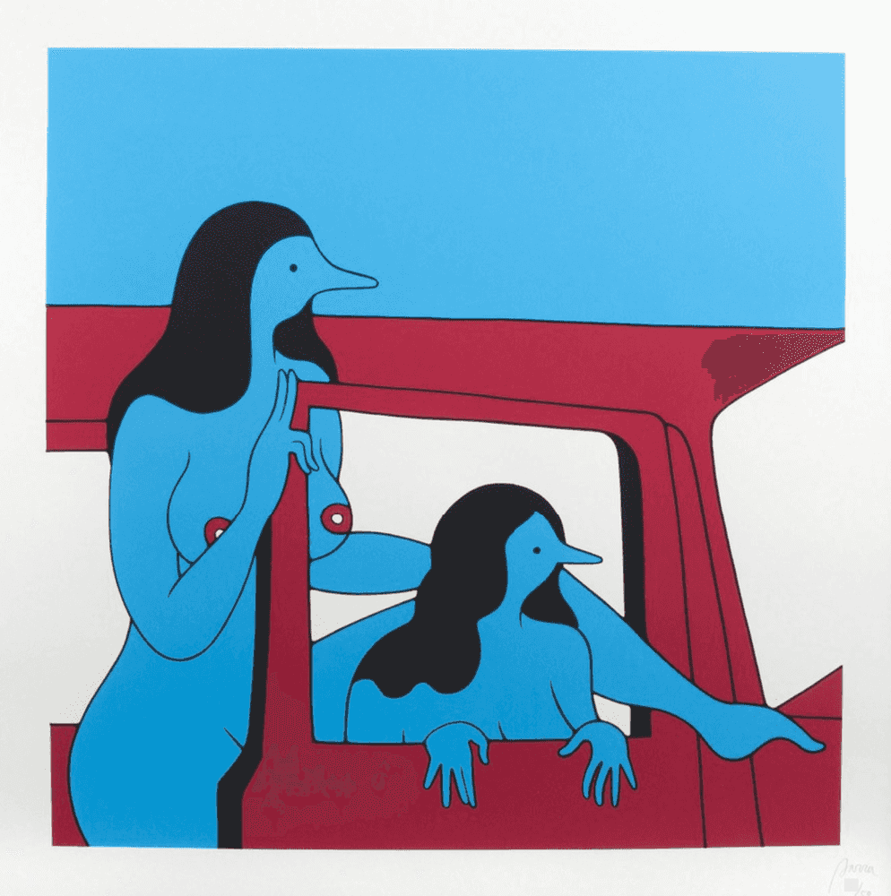 Parra, ‘Get Out Of The Car Please’, 2015, Print, 3 colour screenprint on Coventry Rag Vellum 290gsm, Jonathan LeVine Gallery, Numbered