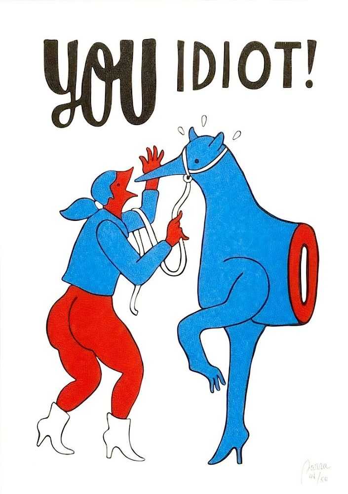 Parra, ‘Idiot’, 2009, Print, Risograph print, HVW8, Numbered