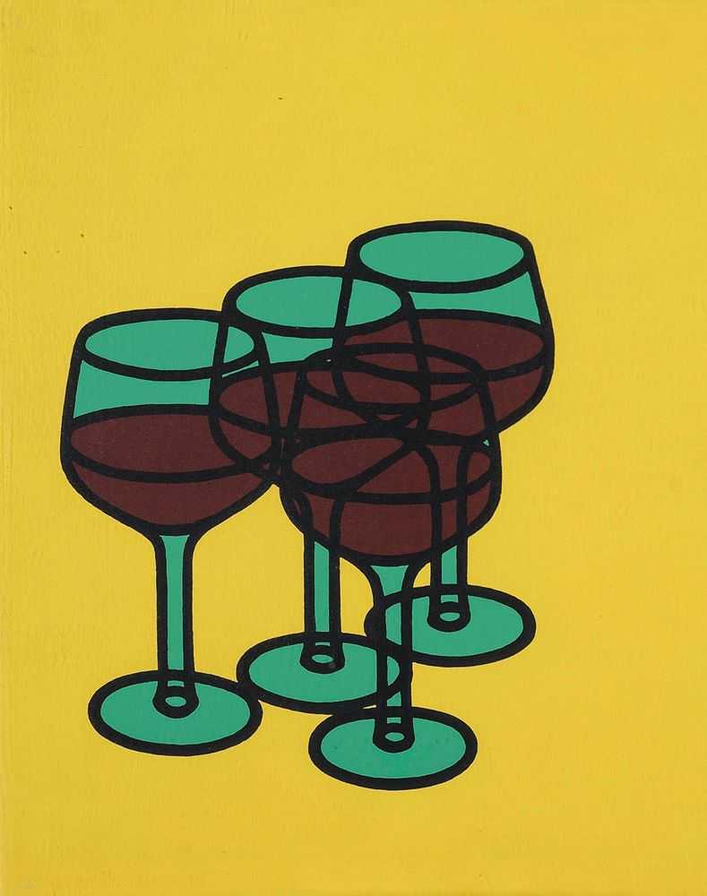 Patrick Caulfield, ‘Wine Glasses’, 1969, Print, Screenprint in colours, Waddington Galleries, Numbered