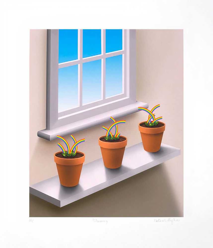 Patrick Hughes, ‘Blooming’, 2021, Print, Archival Inkjet with Screenprinted Moon Overlay on Somerset Satin 330gsm Paper, Jealous Gallery, Numbered