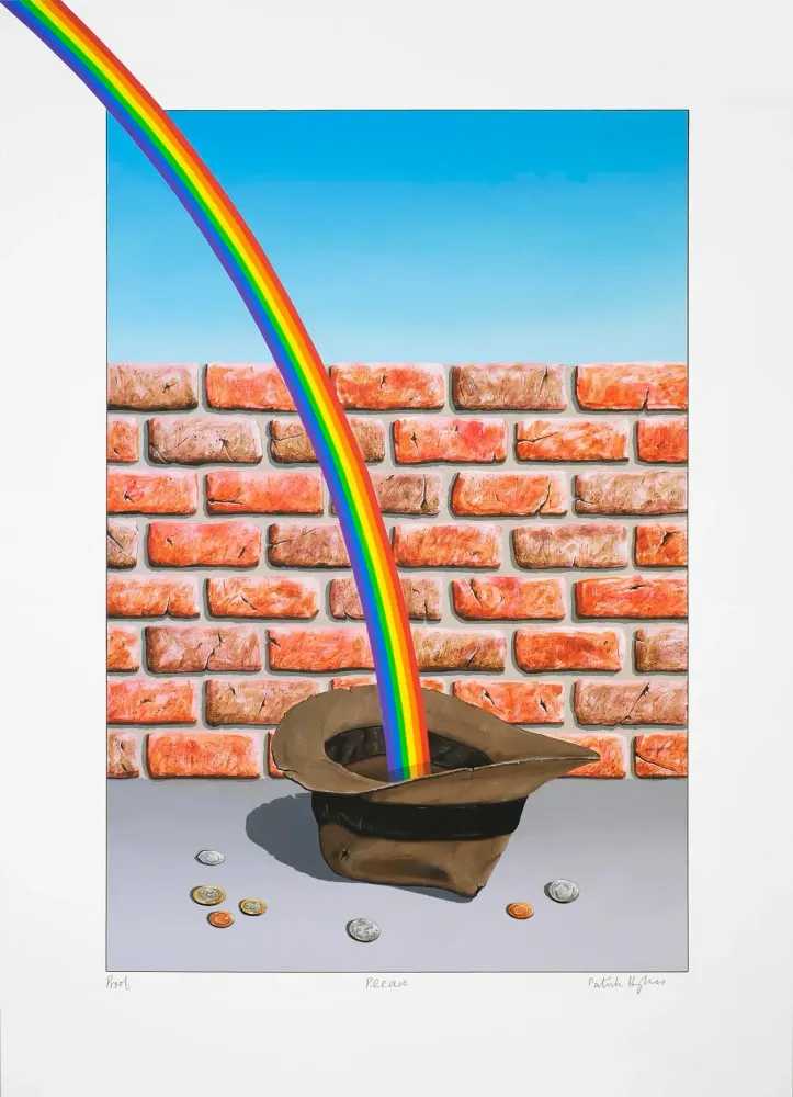 Patrick Hughes, ‘Please’, 2018, Print, Archival Inkjet on Somerset Satin 330gsm Paper, Jealous Gallery, Numbered