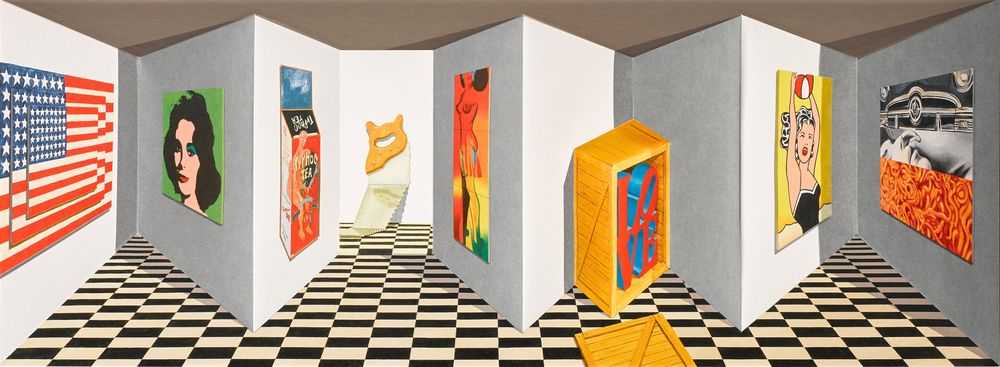 Patrick Hughes, ‘Pop’, 2008, Print, Hand painted multiple with lithography, Flowers Gallery, Numbered, Handfinished, Framed