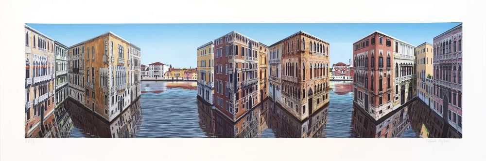 Patrick Hughes, ‘Sea City’, 2022, Print, Hand-painted 3-D print with lithograph, Flowers Gallery, Numbered, Handfinished, Framed