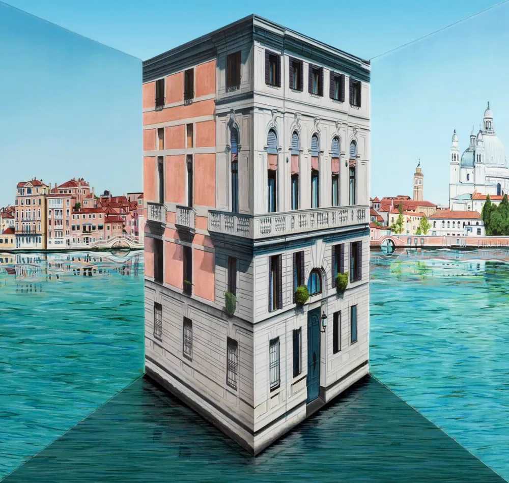 Patrick Hughes, ‘Venetia’, 2021, Print, Hand-painted 3-D print with archival Inkjet, Flowers Gallery, Numbered, Handfinished, Framed