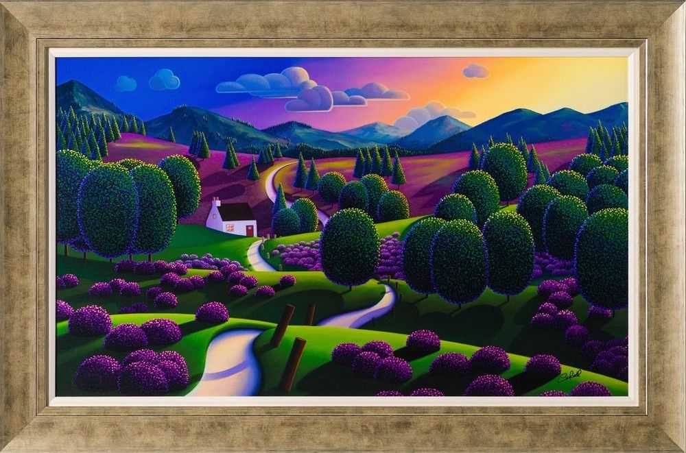 Paul Corfield, ‘Highland Heather’, 2020, Print, A hand-varnished giclée on canvas, Castle Fine Art, Numbered, Framed