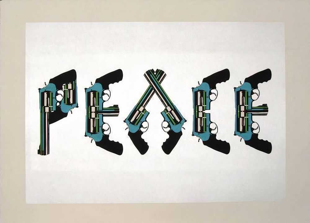 Paul Insect, ‘Peace’, 2007, Print, 3 colour screenprint on Arches 88 250gsm paper, Pictures On Walls, Numbered, Dated