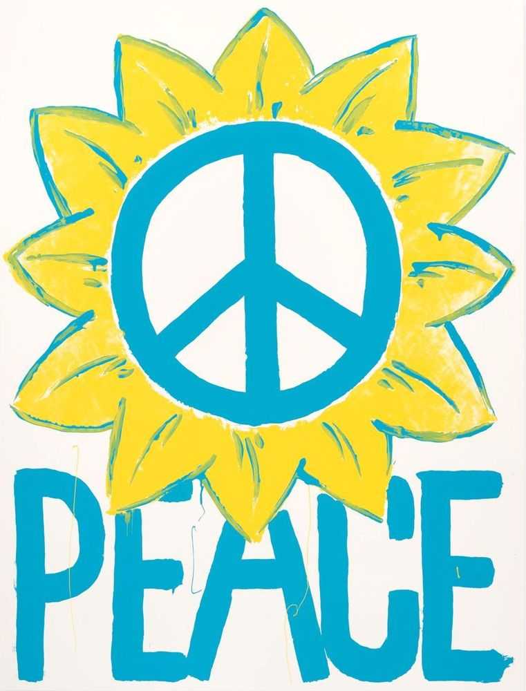 Paul Insect, ‘Peace (Ukraine)’, 28-04-2022, Print, Hand-made 2 layer screenprint on Somerset Tub 410gsm paper, Avant Arte, 