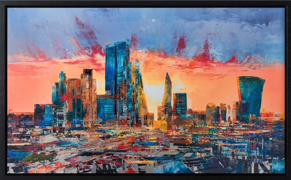 Paul Kenton, ‘Energetic Skyline’, 2020, Print, Fine art print on metallic canvas, Castle Fine Art, Numbered, Framed