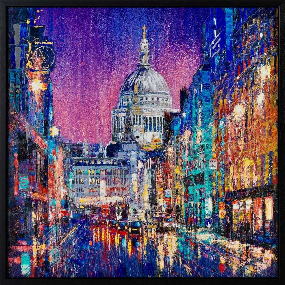 Paul Kenton, ‘Glowing St Paul's’, 2024, Print, Hand-embellished Triple Strike Flatbed Giclée on Aluminium, Castle Fine Art, Framed