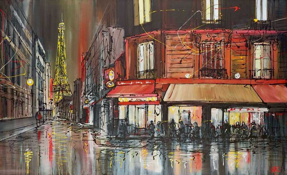 Paul Kenton, ‘Paris After Dark’, 2014, Print, Boxed canvas, Castle Fine Art, 