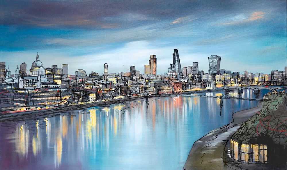 Paul Kenton, ‘Still Thames’, 2015, Print, Boxed canvas, Castle Fine Art, 