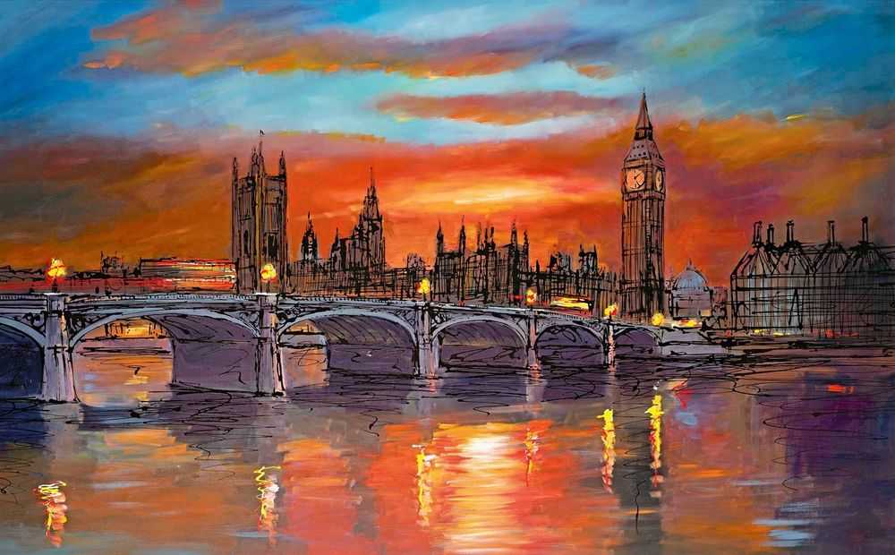 Paul Kenton, ‘Westminster Moods’, 2015, Print, Boxed canvas, Castle Fine Art, 