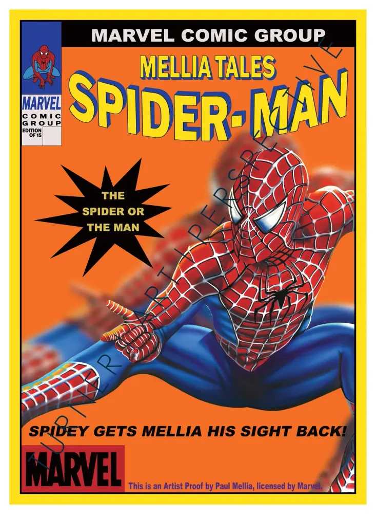 Paul Mellia, ‘Spiderman’, 2024, Print, Archival Digital Print on Paper with Hand Embellishment, null, 