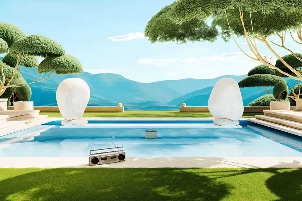 Paul Milinski, ‘Balance Pool (Small)’, 2024, Print, 3D digital rendering / visualization released as a limited-edition fine art print, null, 