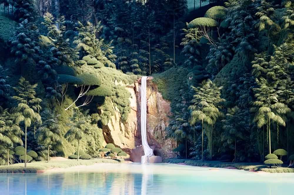 Paul Milinski, ‘Waterfall’s Wave (Small)’, 2024, Print, 3D digital rendering / visualization released as a limited-edition fine art print, null, 