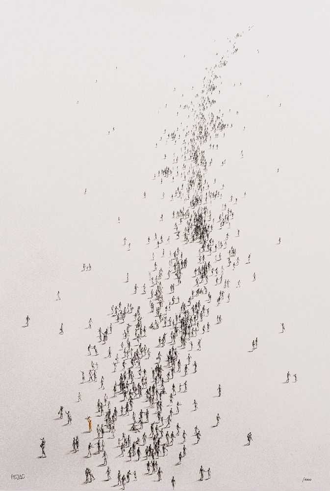 Pejac, ‘Hope (251-375)’, 15-07-2024, Print, UV pigment print on a 6-colour silkscreen printed background 410gsm Somerset Tub-sized Radiant white 100% cotton paper, finished with hand-applied 24 carat gold leaf and ink details, Avant Arte, Numbered, Handfinished
