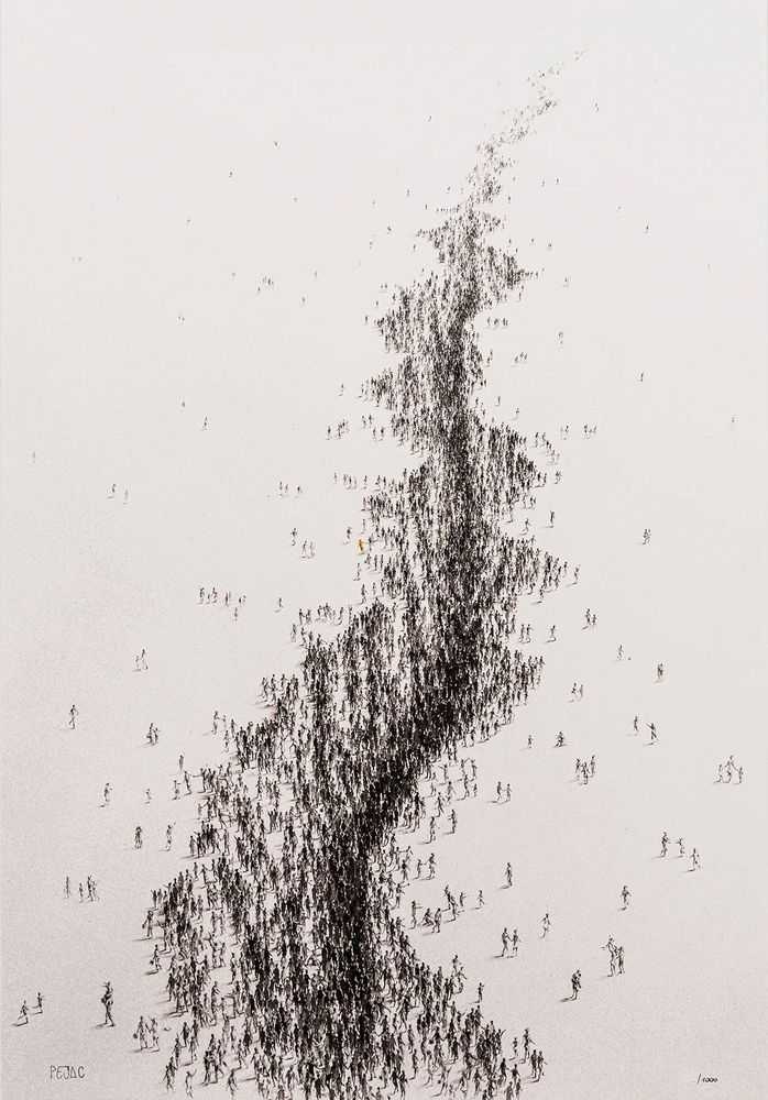 Pejac, ‘Hope (876-1000)’, 15-07-2024, Print, UV pigment print on a 6-colour silkscreen printed background 410gsm Somerset Tub-sized Radiant white 100% cotton paper, finished with hand-applied 24 carat gold leaf and ink details, Avant Arte, Numbered, Handfinished