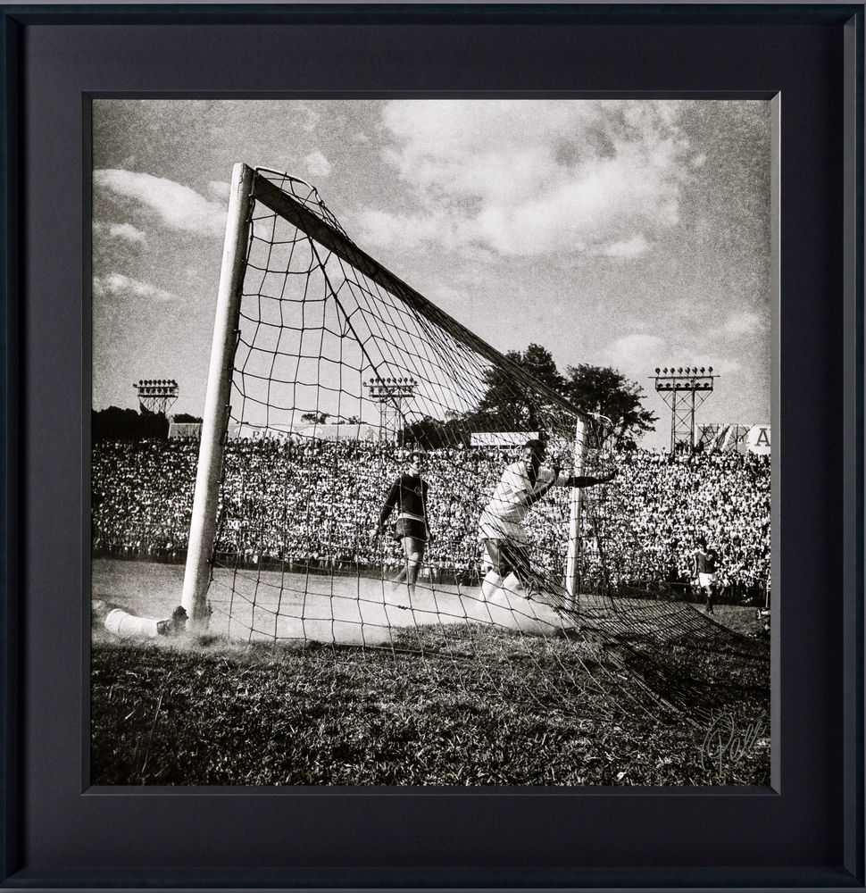 Pele, ‘Back Of The Net (Silver Gelatin 40x40)’, 2023, Print, Silver gelatin print, Castle Fine Art, Numbered, Framed