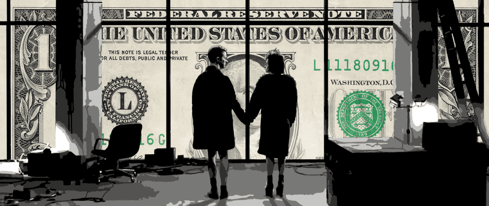 Penny, ‘You Met Me At A Very Strange Time In My Life’, 20-03-2020, Print, 8 layer hand cut stencil; Spray paint on a Dollar bill, Self-released, Numbered, Handfinished