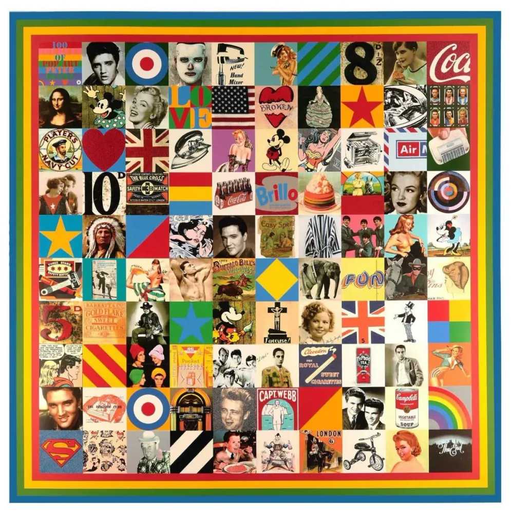 Peter Blake, ‘100 Sources of Pop’, 2014, Print, Silkscreen print with diamond dust, glitter and glazes, CCA Galleries, Numbered