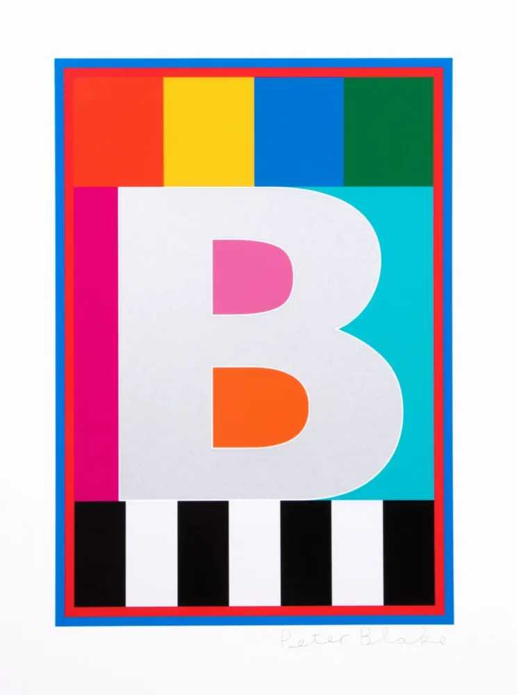 Peter Blake, ‘Dazzle Letter B’, 2017, Print, Silkscreen on Paper, CCA Galleries, Numbered