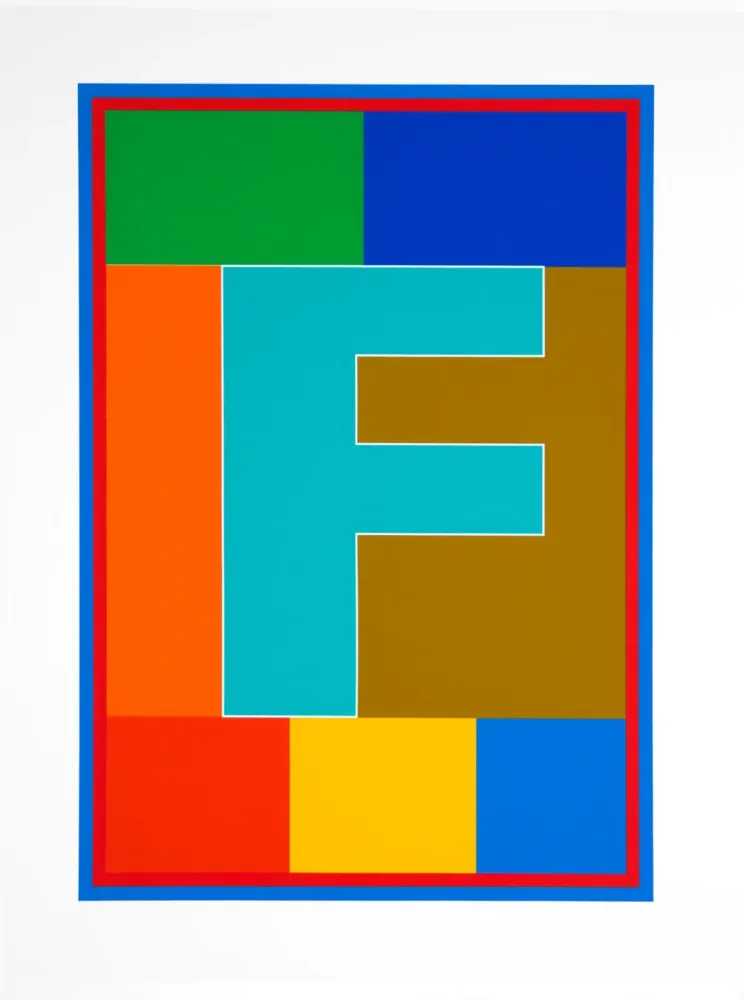 Peter Blake, ‘Dazzle Letter F’, 2017, Print, Silkscreen on Paper, CCA Galleries, Numbered