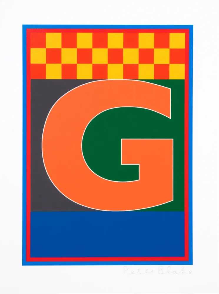 Peter Blake, ‘Dazzle Letter G’, 2017, Print, Silkscreen on Paper, CCA Galleries, Numbered