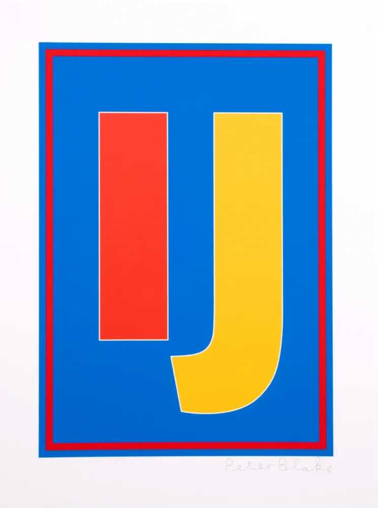 Peter Blake, ‘Dazzle Letter IJ’, 2017, Print, Silkscreen on Paper, CCA Galleries, Numbered