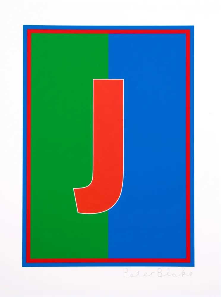 Peter Blake, ‘Dazzle Letter J’, 2017, Print, Silkscreen on Paper, CCA Galleries, Numbered
