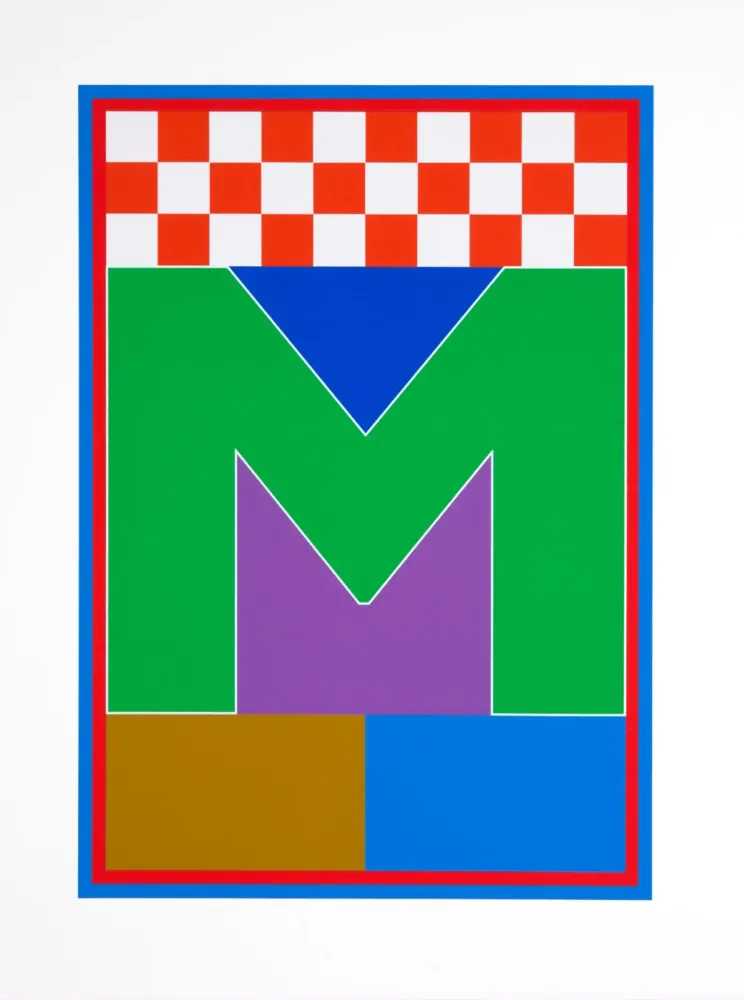 Peter Blake, ‘Dazzle Letter M’, 2017, Print, Silkscreen on Paper, CCA Galleries, Numbered