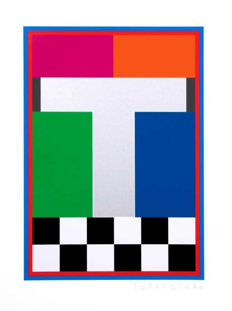 Peter Blake, ‘Dazzle Letter T’, 2017, Print, Silkscreen on Paper, CCA Galleries, Numbered