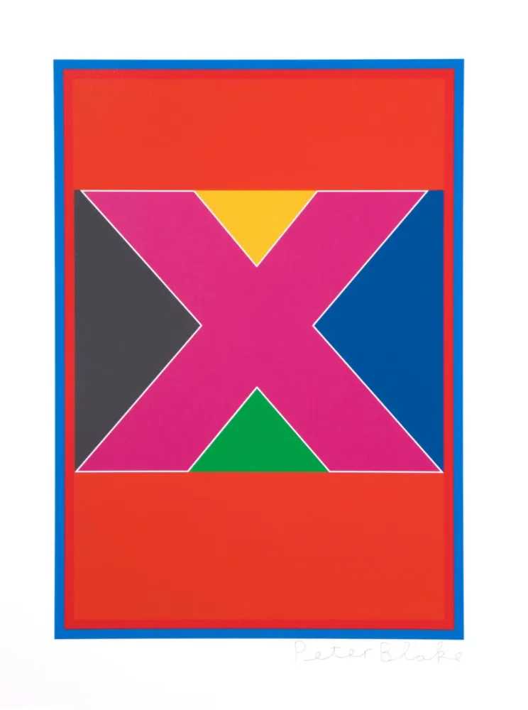 Peter Blake, ‘Dazzle Letter X’, 2017, Print, Silkscreen on Paper, CCA Galleries, Numbered
