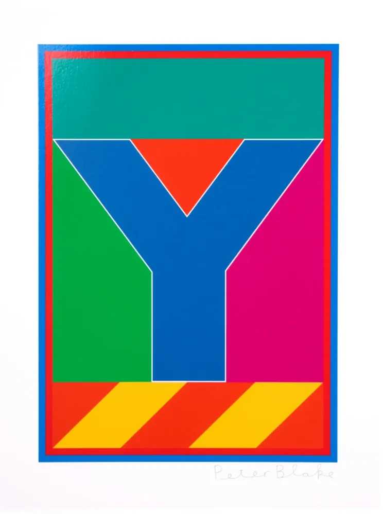 Peter Blake, ‘Dazzle Letter Y’, 2017, Print, Silkscreen on Paper, CCA Galleries, Numbered