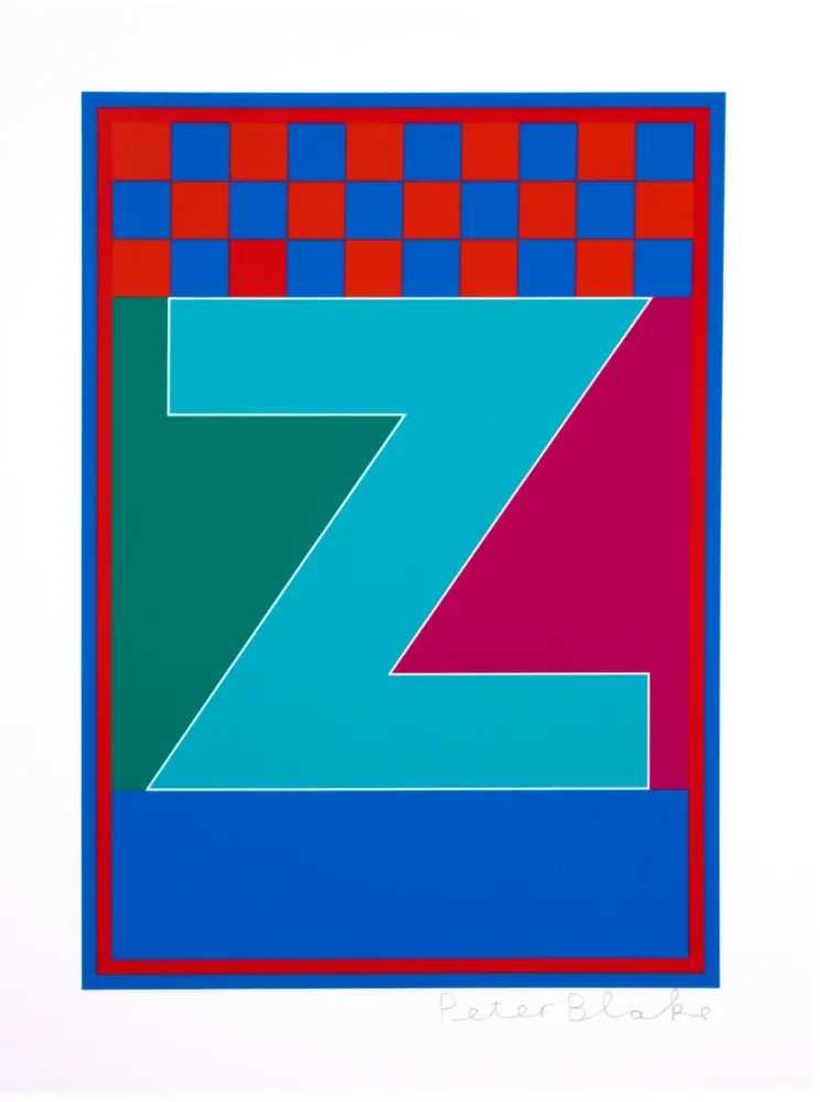 Peter Blake, ‘Dazzle Letter Z’, 2017, Print, Silkscreen on Paper, CCA Galleries, Numbered
