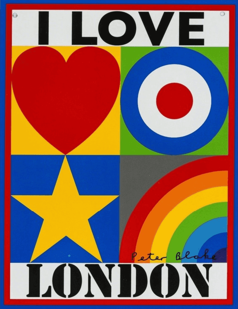 Peter Blake, ‘I Love London’, 2009, Print, 10 spot colour lithograph on tin, Creatively Recycled Empire, 