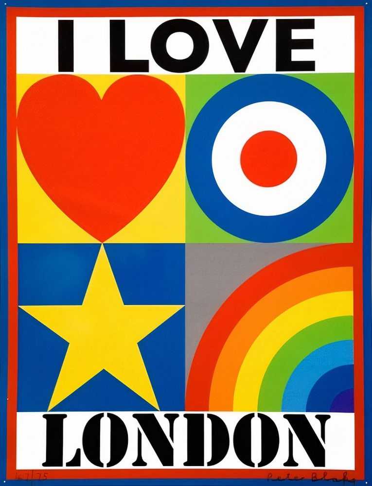 Peter Blake, ‘I Love London (2014)’, 2014, Print, Pigment enamel esque on .35mm recycled tinplate, Other Criteria, Numbered