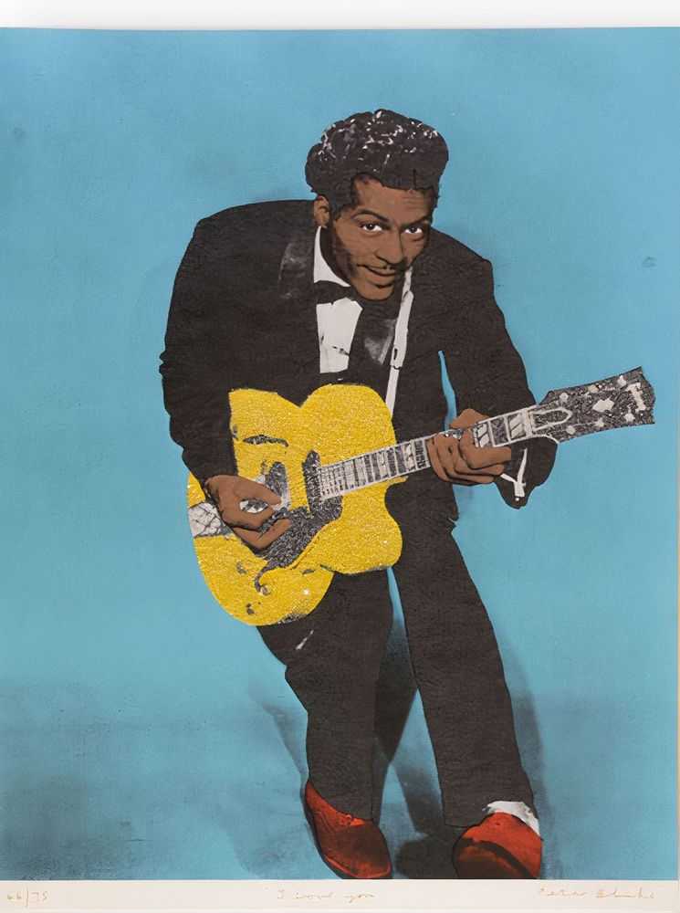 Peter Blake, ‘I Love You (Chuck Berry)’, 2005, Print, Screenprint on bright white colourplan 700gsm, diamond dust, CCA Galleries, Numbered