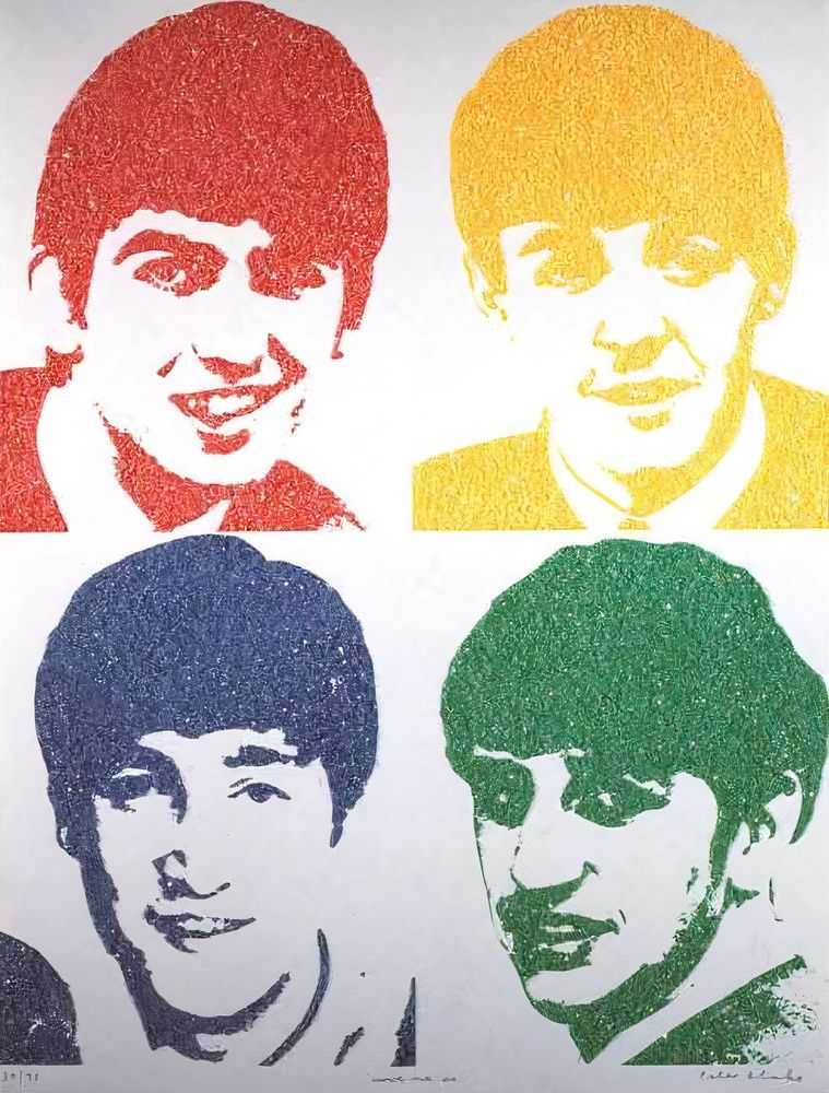 Peter Blake, ‘Love Me Do’, 2005, Print, Screenprint on bright white colourplan 700gsm, diamond dust, Paul Stolper Gallery, Numbered