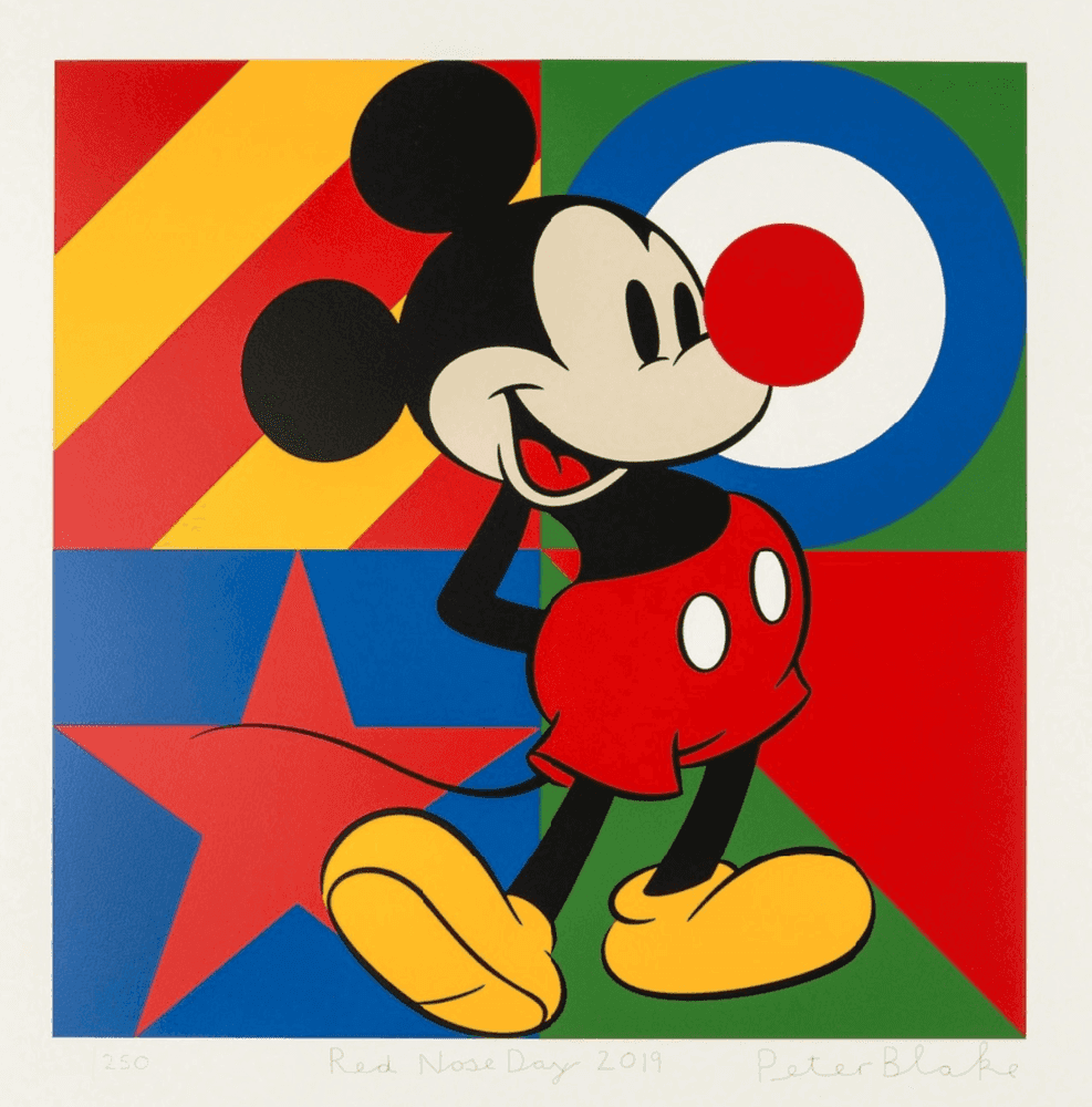 Peter Blake, ‘Red Nose Day’, 2019, Print, 7 colour screenprint on Tub White 410gsm mounted onto dyeboard with 2 varnished, TK Maxx, Numbered
