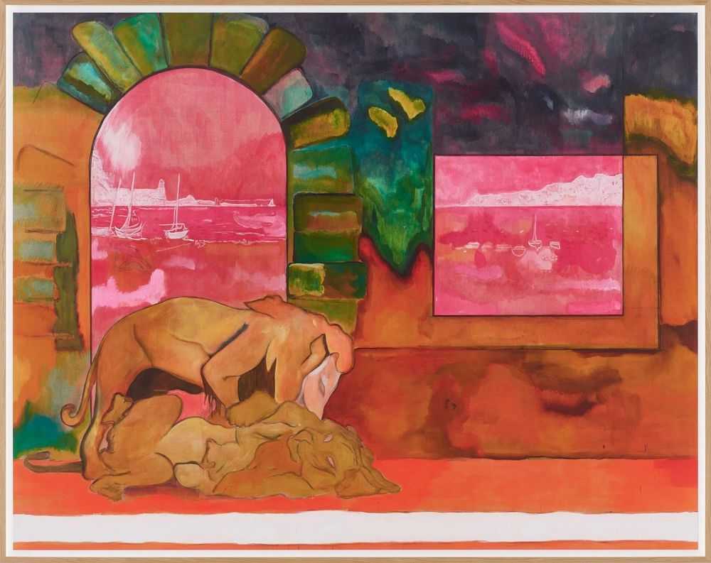 Peter Doig, ‘Lions (Ghost) (Large)’, 2026, Print, Giclée print on smooth cotton rag, null, Numbered, Framed