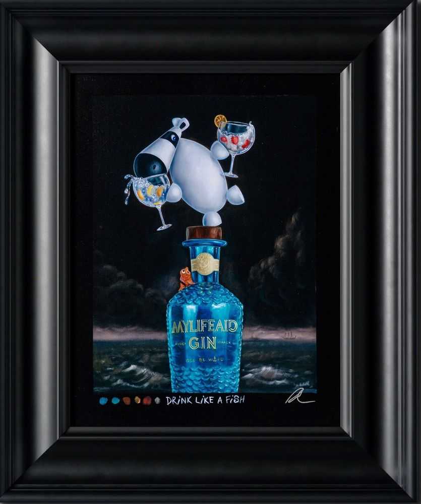 Peter Smith, ‘Drink Like A Fish’, 2023, Print, Giclee On Canvas, Castle Fine Art, Numbered, Framed