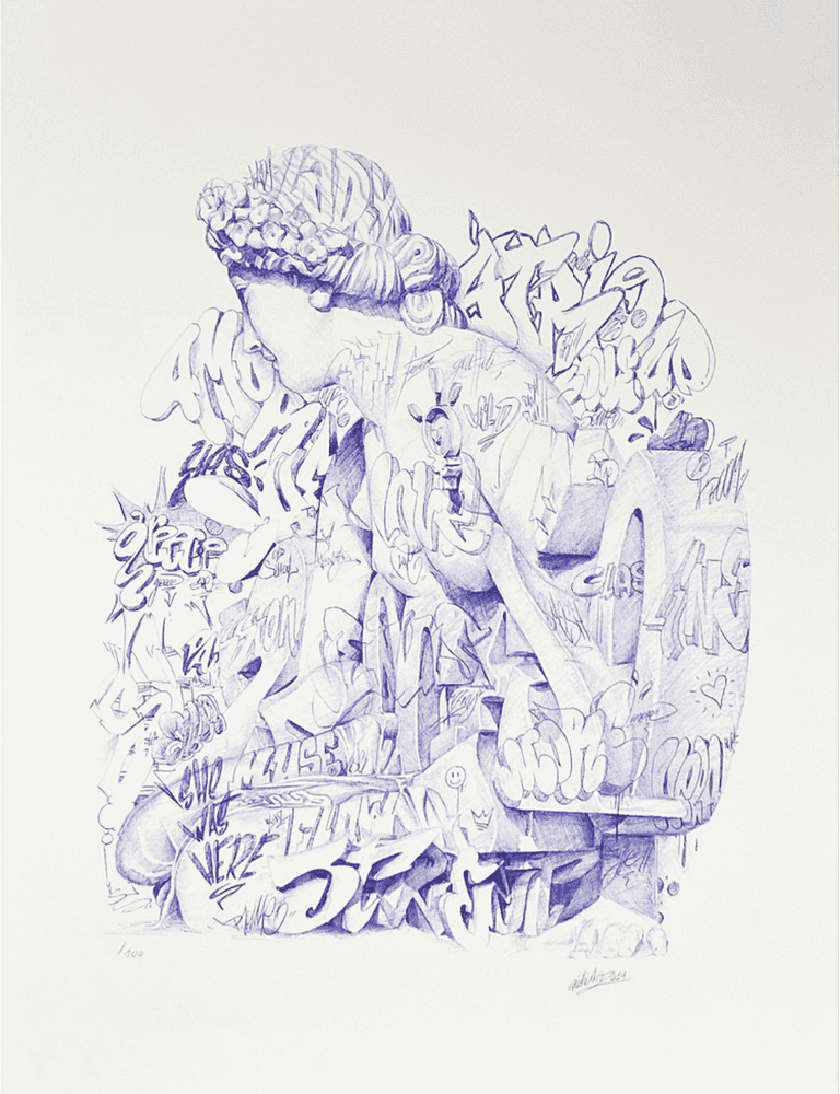 Pichiavo, ‘Orphical Hymn To Harvest’, 07-03-2019, Print, 3 colour screenprint on fedrigoniold mill 300g paper, Plastic Murs, Numbered