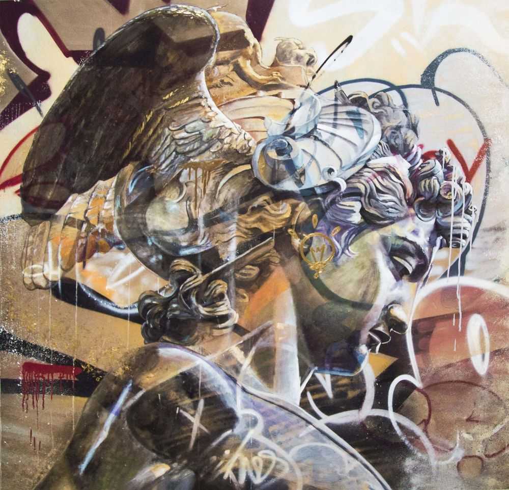 Pichiavo, ‘Perseus’, 27-12-2015, Print, Archival print on Hahnemuhle paper handfinished with gold spray paints and 24ct gold leaf, Graffiti Street, Numbered, Handfinished