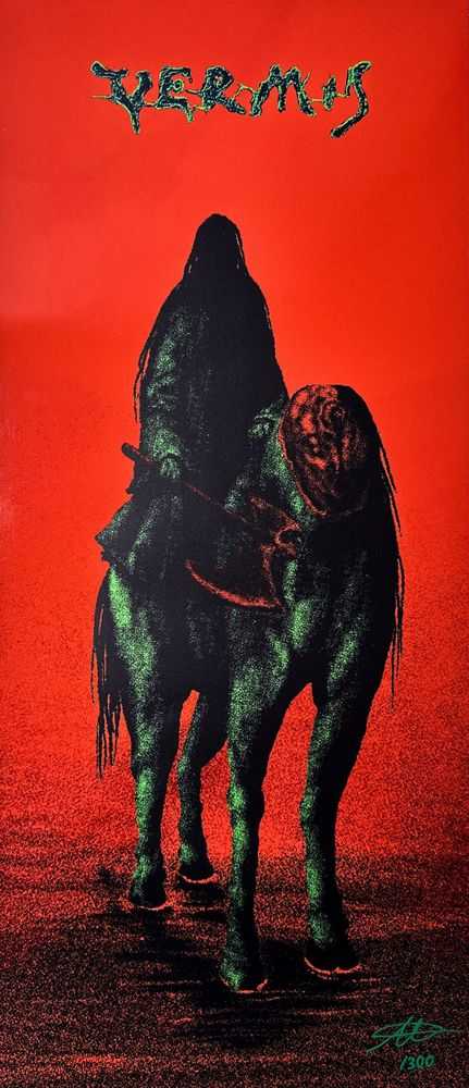 Plastiboo, ‘The Horseman Print (Vermis)’, 2026, Print, UV Lucid Spot offset lithograph on Magno 250g paper, null, Numbered