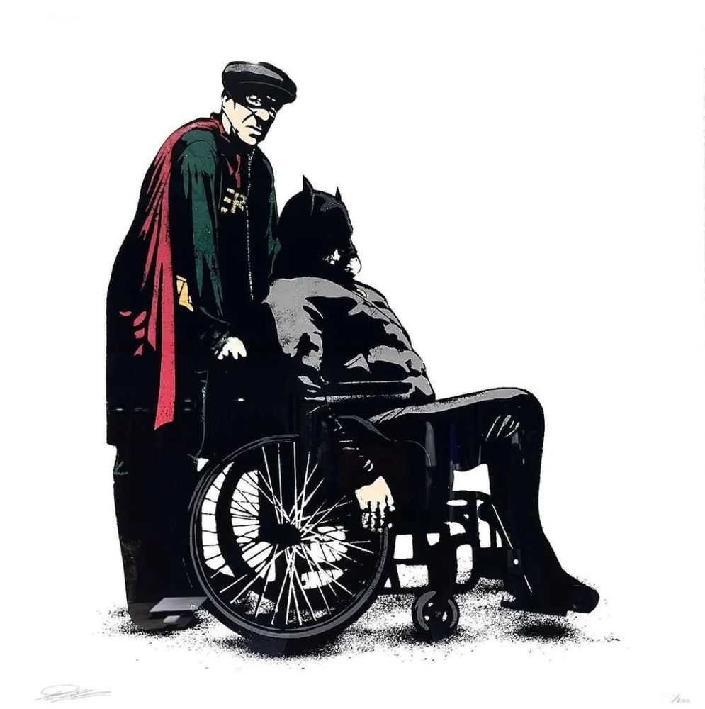 Pobel, ‘Batman & Robin’, 10-12-2014, Print, 7 Colors screen print on Hahnemühle deckle Edge Paper, Gypsy Eyes, Numbered