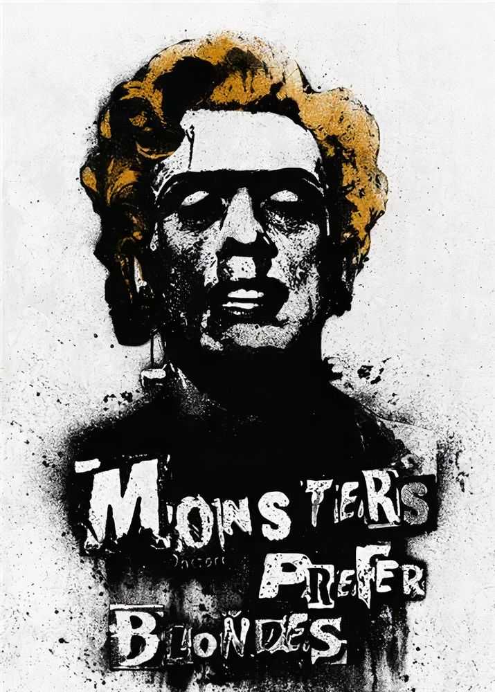 Pobel, ‘Monsters Prefer Blondes’, 06-12-2008, Print, 3 colour handpulled screenprint on Soft White 300gsm, Handmadeposters, Numbered