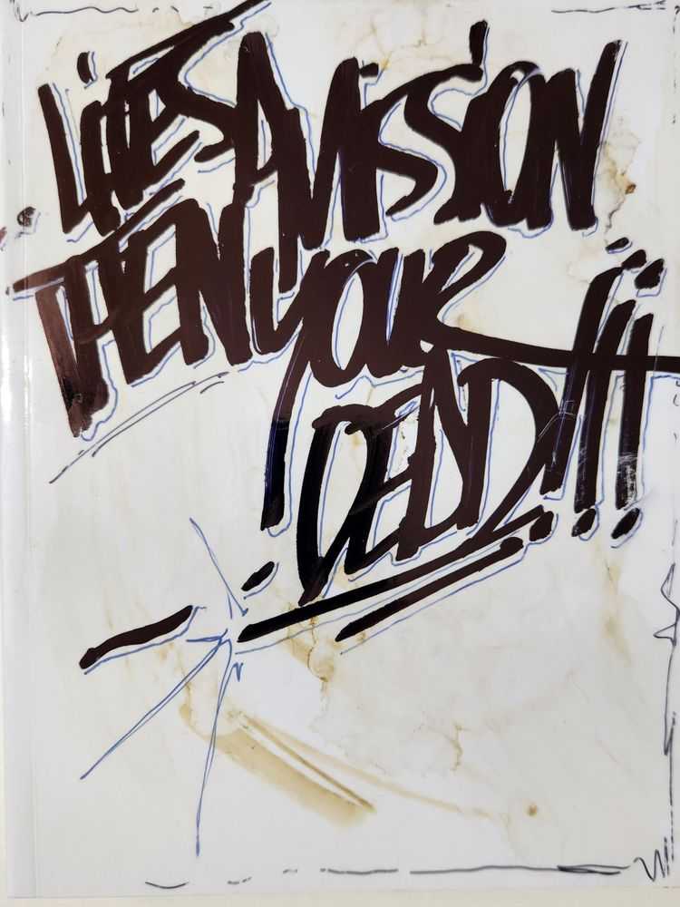 Revs, ‘Life's a Mission Then You're Dead’, 2022, Book, Softback book - Unique hand drawn cover by Revs, 510 pages of stories by 100 writers. , null, 