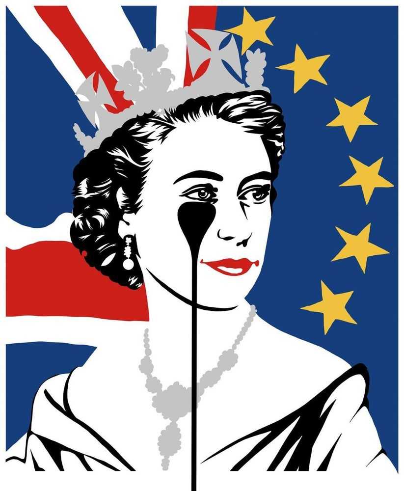 Pure Evil, ‘Brexit (Brexit Nightmare)’, 26-09-2019, Print, Screenprint with black ink on silver metallic paper, Self-released, Numbered