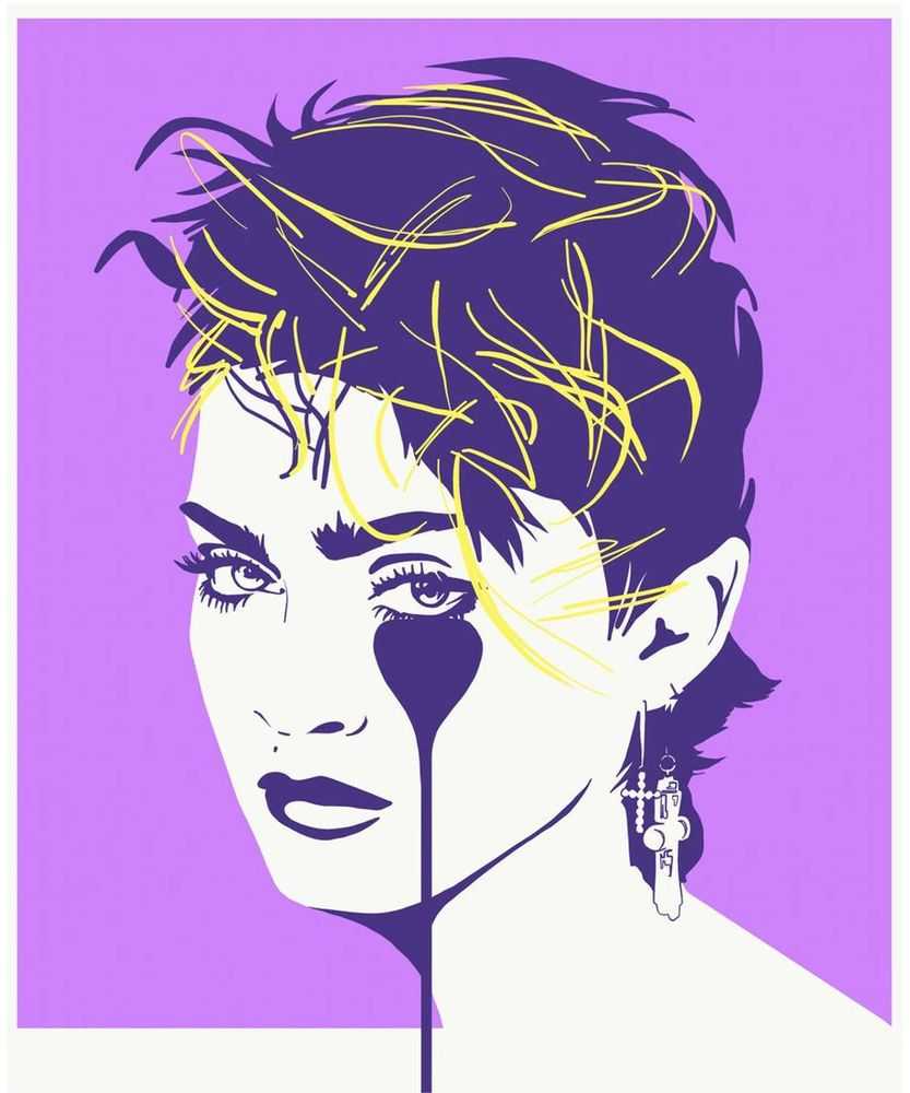 Pure Evil, ‘Lucky Star - Madonna (Lilac)’, 04-06-2021, Print, 3 colour screenprint on 330gsm Fedrigoni paper
, Self-released, Numbered