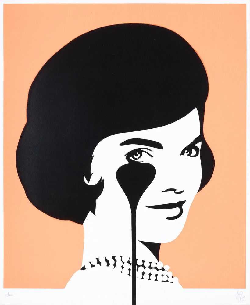 Pure Evil, ‘Smiling Jackie (Peach)’, 13-02-2018, Print, 2 colour screenprint, Self-released, Numbered
